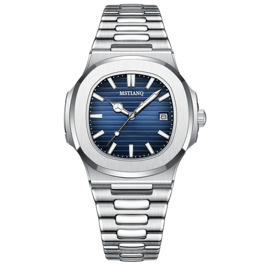 Luxury High-quality Stainless Steel Watch, Waterproof Date Display, Casual Watch, Business Men's Quartz Watch